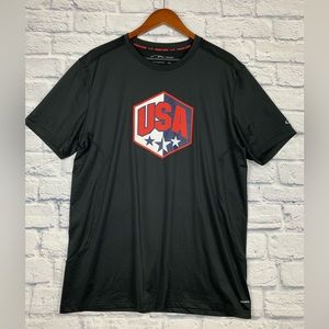 CHAMPION DUO DRY XL POWERCORE Short Sleeve Graphic Shirt USA Soccer